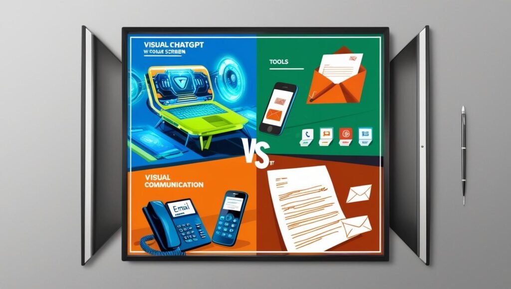 Comparing Visual ChatGPT with Traditional Communication Tools